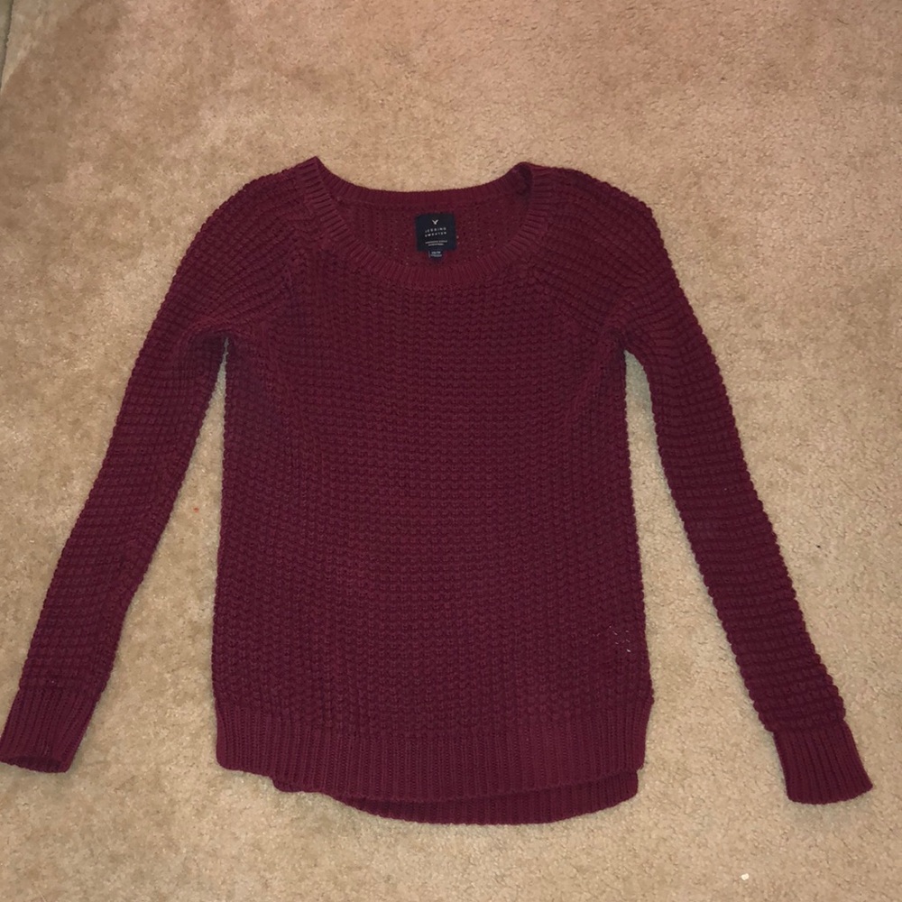 American Eagle Maroon Jegging Sweater